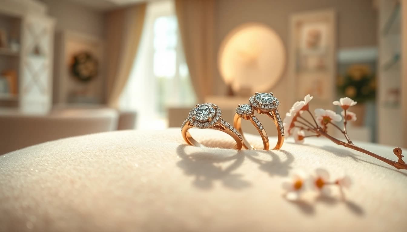 Discover exquisite Diamond engagement rings online UK showcased in an elegant setting.