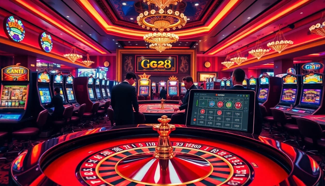 Exciting G28 casino scene featuring roulette and vibrant gaming atmosphere.