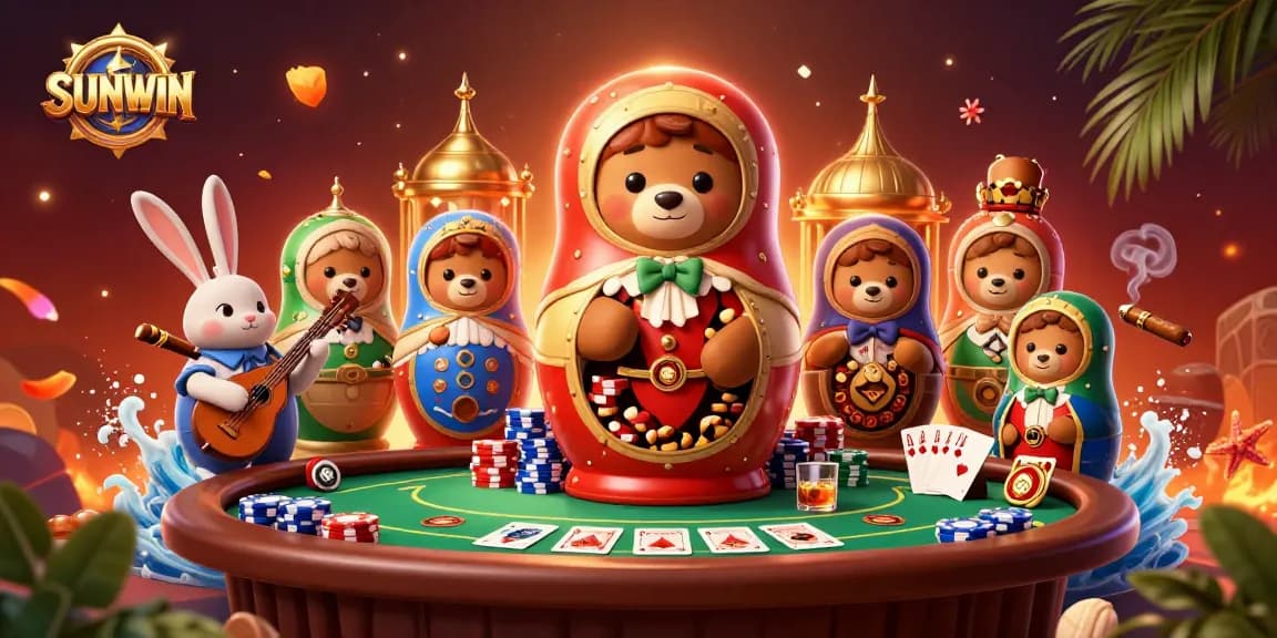 Play exciting casino games at SUNWIN with iconic characters and vibrant gaming elements.