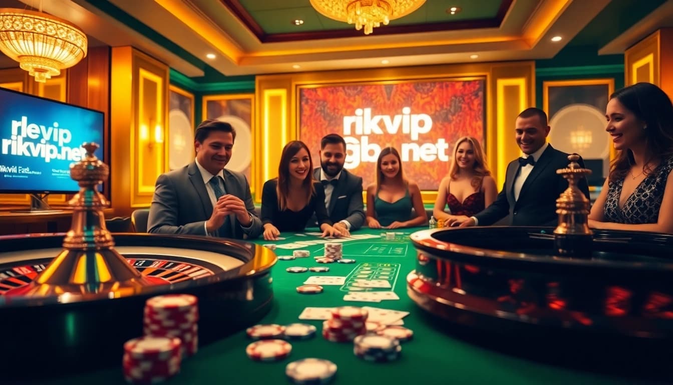Experience the excitement at rikvip.gb.net with an upscale online casino environment featuring poker and roulette.