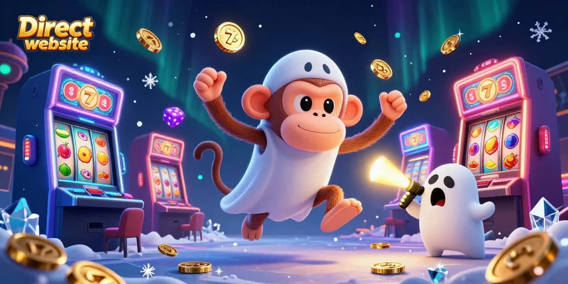 Experience the excitement of the Direct website with a poltergeist monkey and ghost-hunter puppy in a casino