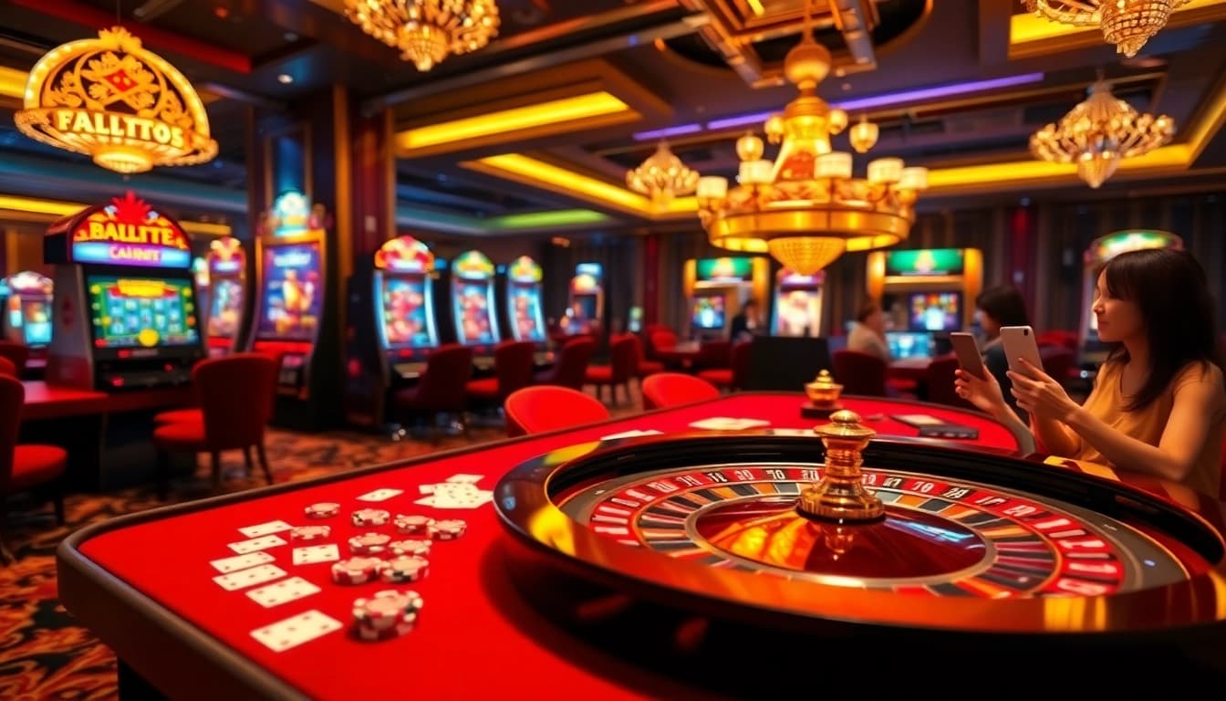 Experience the thrill of online gaming at 69vn.gb.net with vibrant casino tables and excited players.