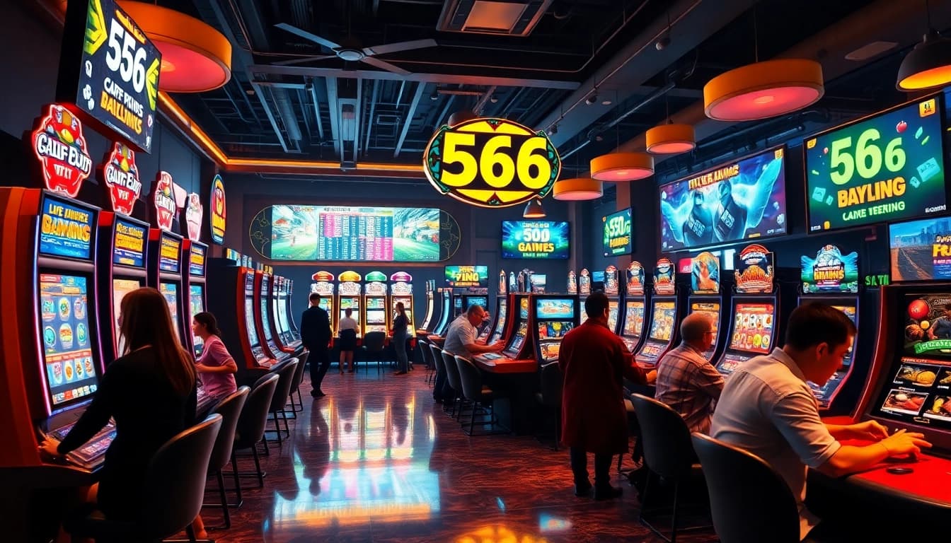 Experience the thrill of 566 online casino with vibrant gaming graphics and engaging players.
