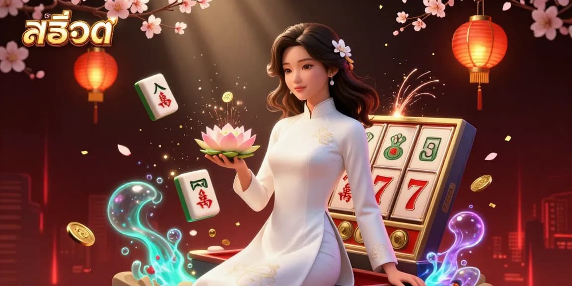 Spin the สล็อต reels with elegance and style, featuring vibrant cherry blossoms and jackpot elements.