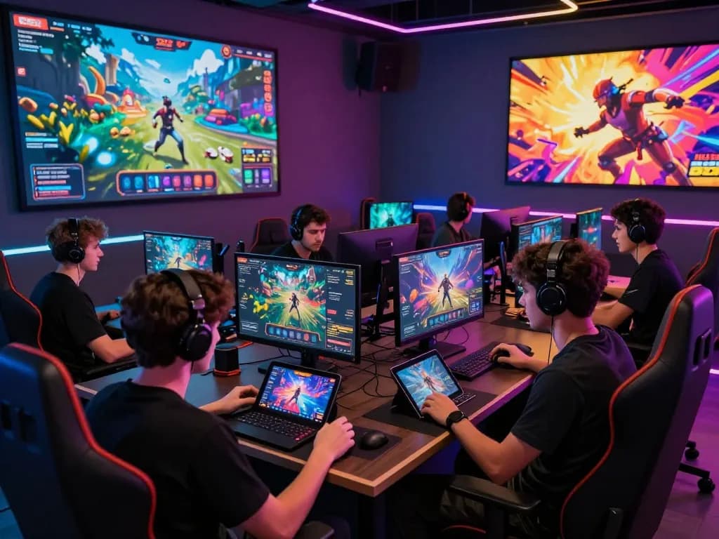 Diverse players enjoying an exciting gaming experience at B52 online platform with colorful graphics.