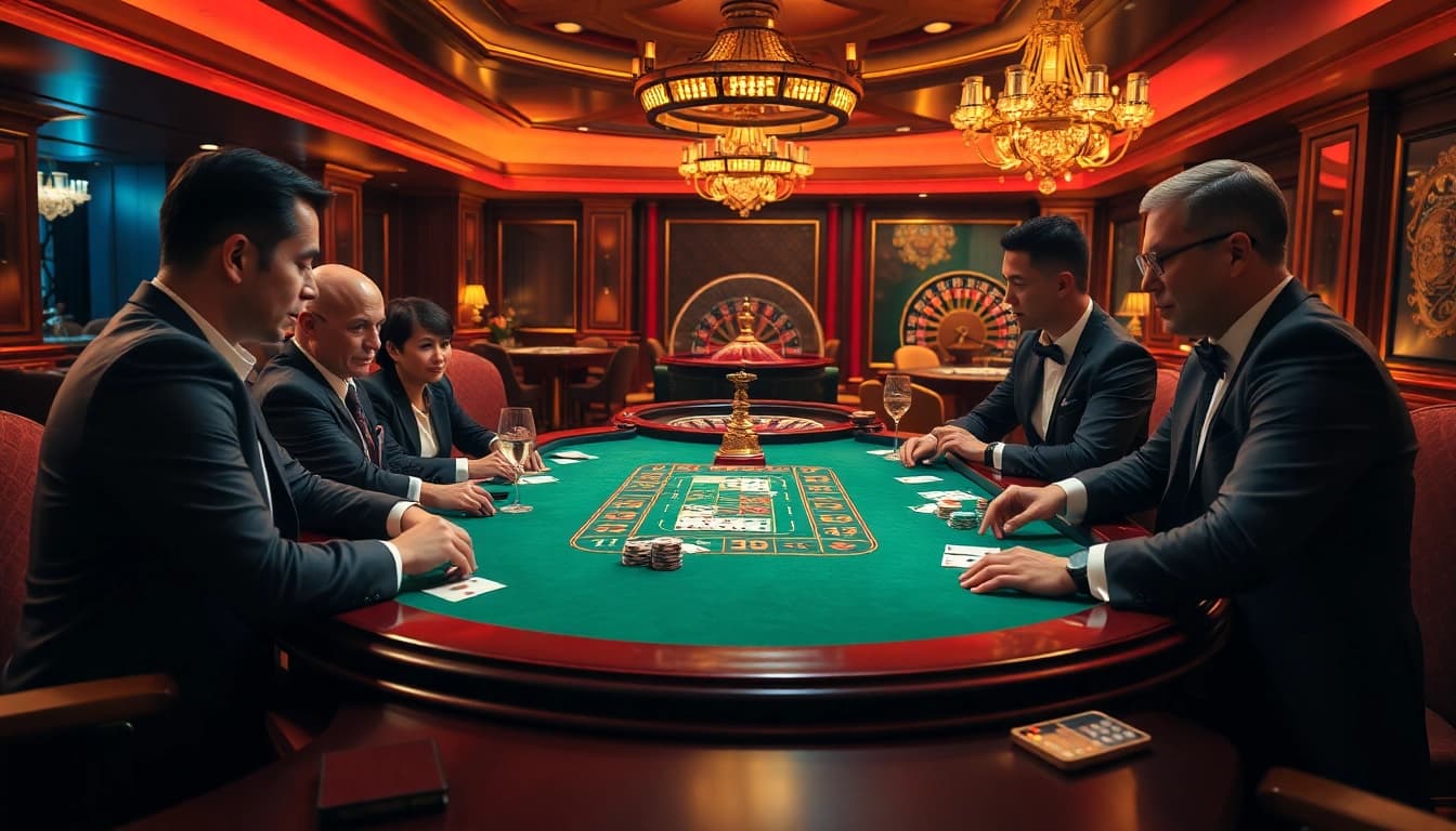 A professional casino game experience at https://bem88.com featuring poker chips and cards.