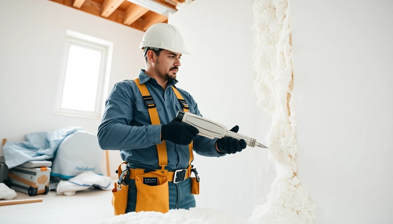 Learn about spray foam insulation removal cost with a contractor efficiently removing insulation.