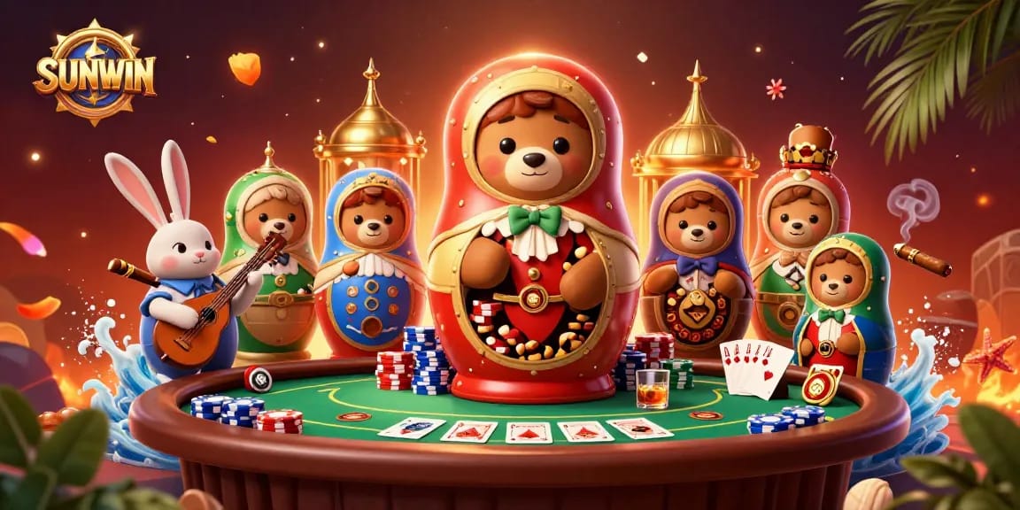 Play exciting casino games at SUNWIN with iconic characters and vibrant gaming elements.