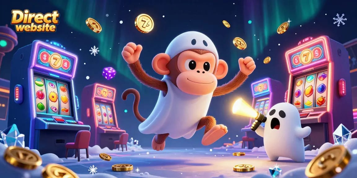 Experience the excitement of the Direct website with a poltergeist monkey and ghost-hunter puppy in a casino