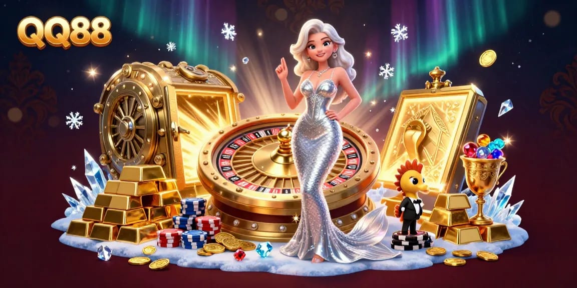 Engage with QQ88 at the golden roulette table, winning big as jewels sparkle.