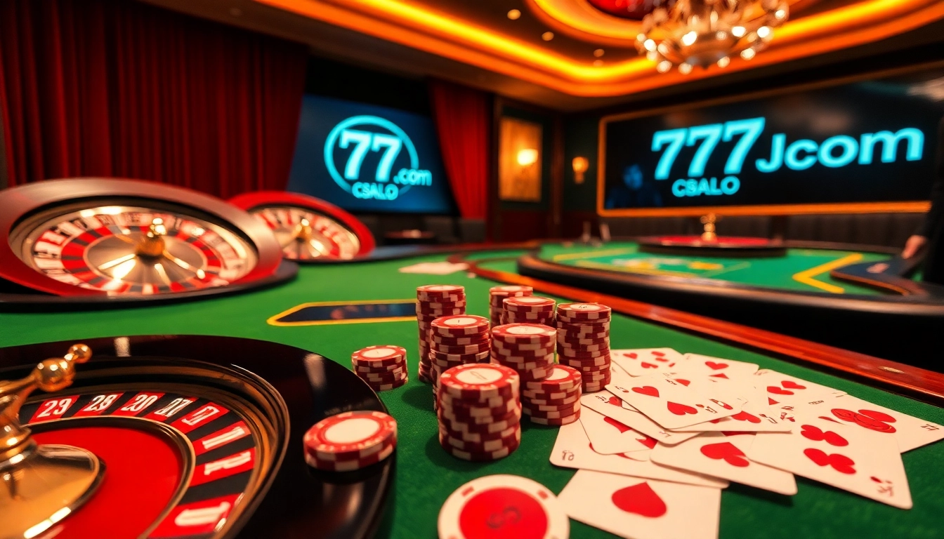 Experience the thrill of winning at 77ball com with elegant casino tables and vibrant chips.