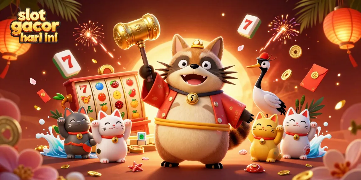 Experience the excitement of slot gacor hari ini with colorful characters and vibrant casino elements.
