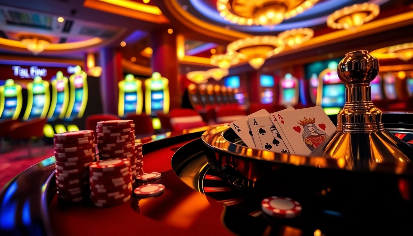 Engaged players enjoying a thrilling game at km1888b's elegant casino, showcasing excitement and camaraderie.