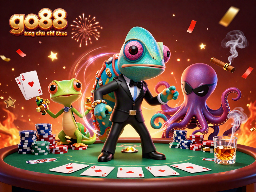 Engage with go88 trang chu chinh thuc as these vibrant characters unveil thrilling poker action.