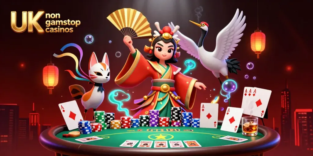 Experience thrilling gameplay at UK non gamstop casinos featuring vibrant 3D characters and rich casino elements.