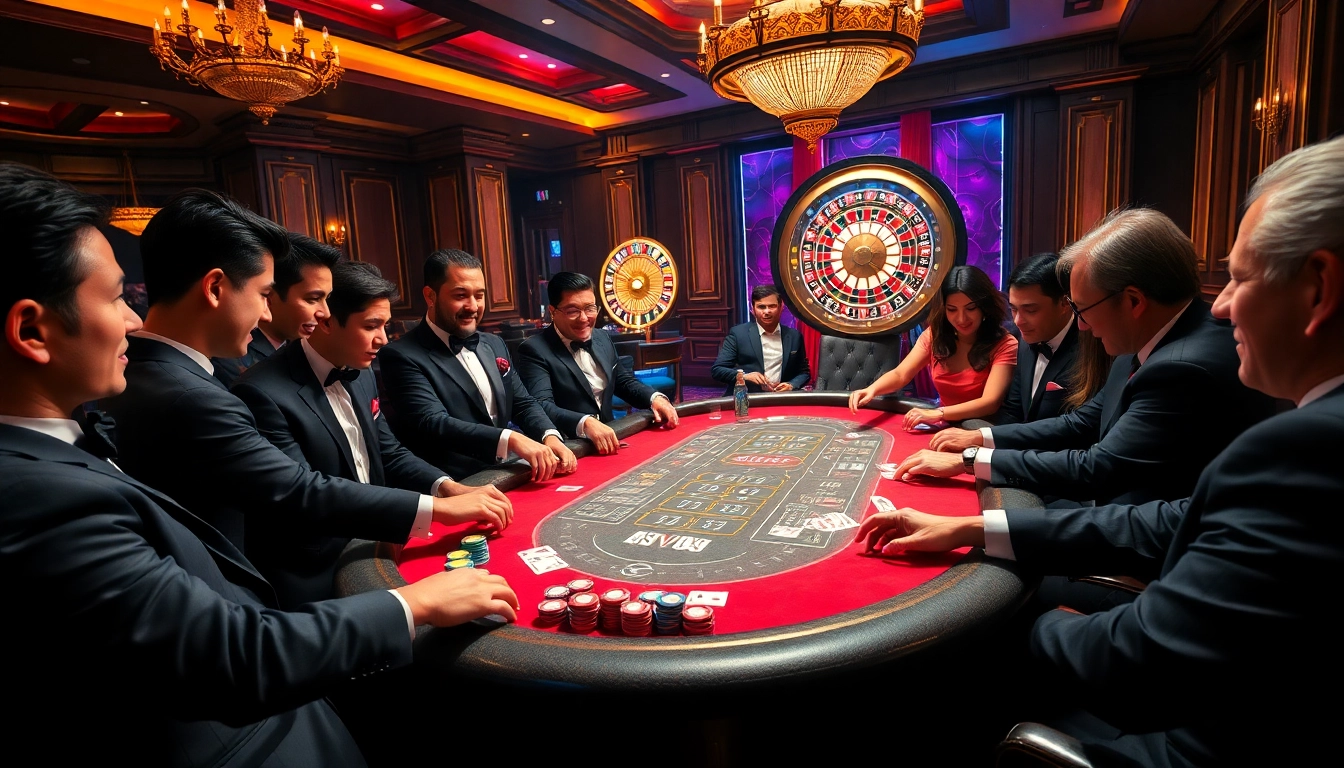 Elevated poker experience at a luxury casino featuring 58vin chips and high-stakes tables.