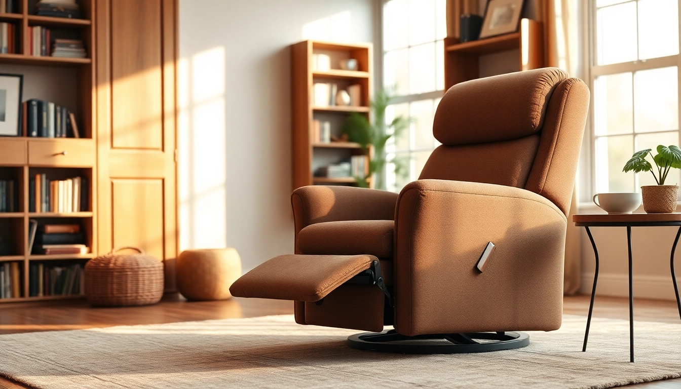 Enjoying comfort in a reclining lift chair in a cozy living room setting.