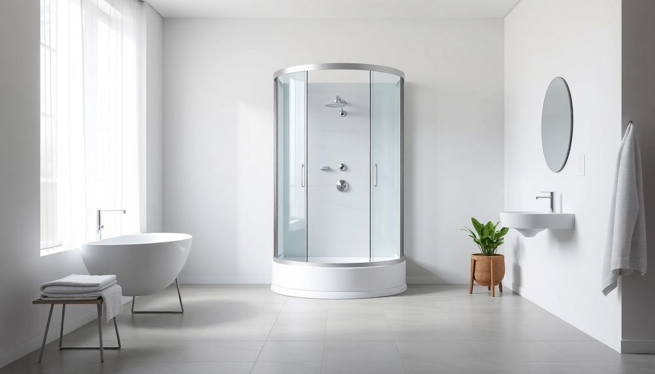 Die sonni Duschkabine 90x90 im modernen Badezimmer-Design präsentiert Stil und Funktionalität.