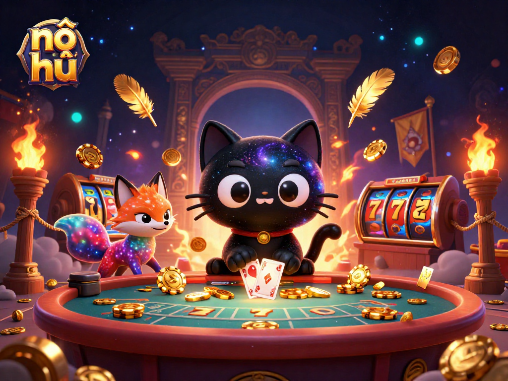 Engage with nổ hũ at a cosmic casino featuring dynamic characters and rich gaming elements