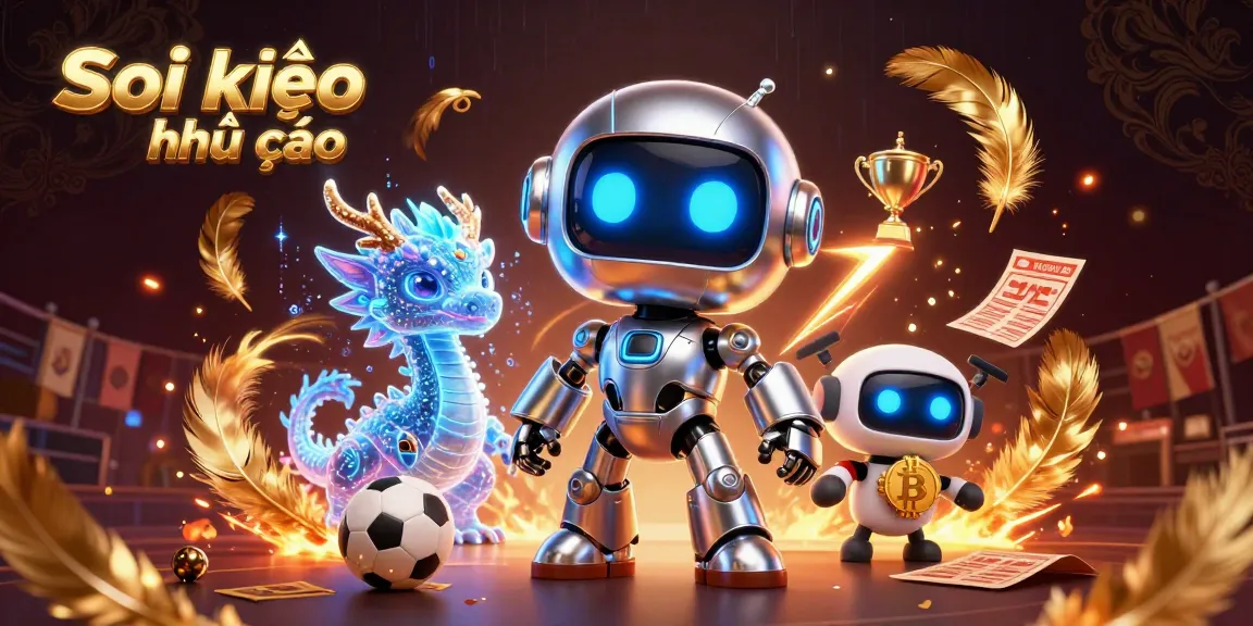 Engage in sports betting with Soi kèo nhà cái, illustrated by a dynamic cyberpunk scene filled with elements like sports balls and betting slips.