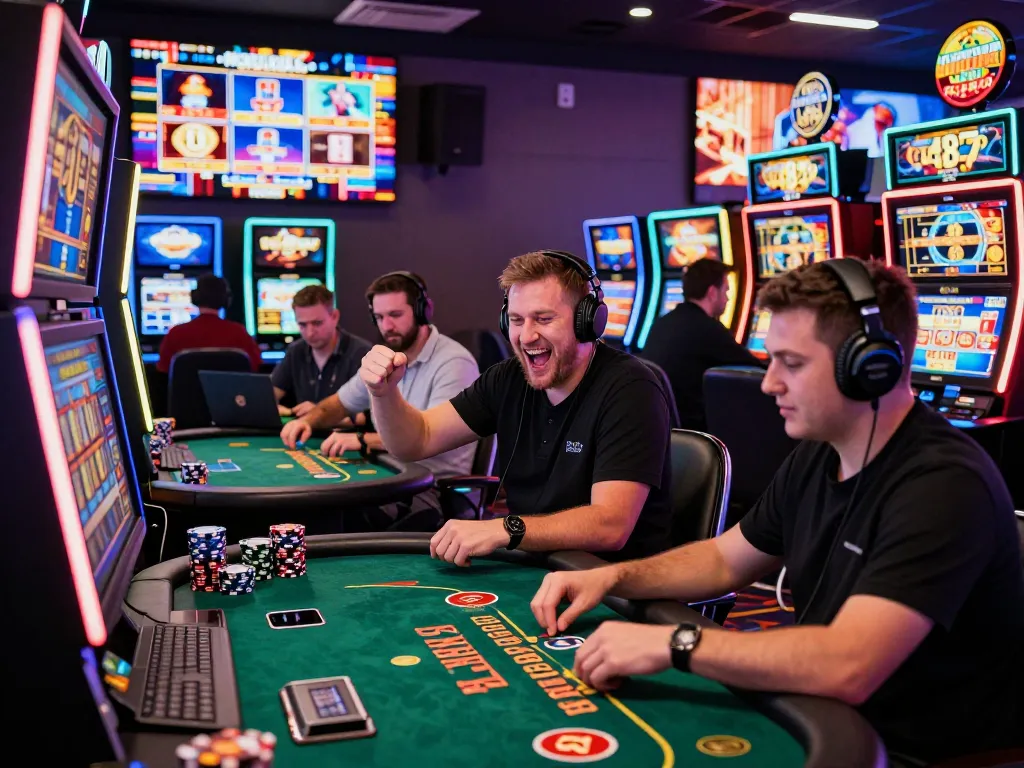 Engaging online casino environment showcasing players enjoying 399W gaming experiences with vibrant visuals and exciting atmosphere.