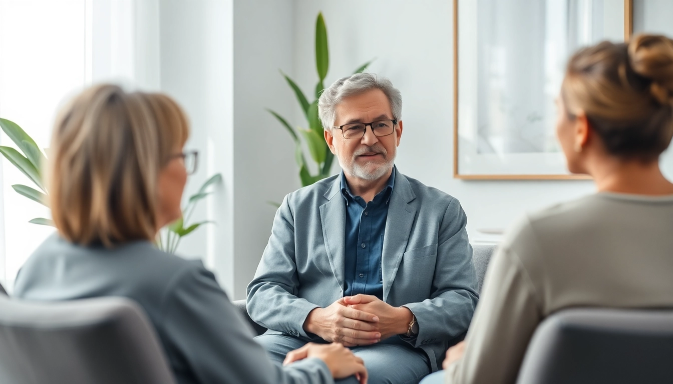 Engage in mental wellness discussions in a tranquil therapy setting with calming elements.