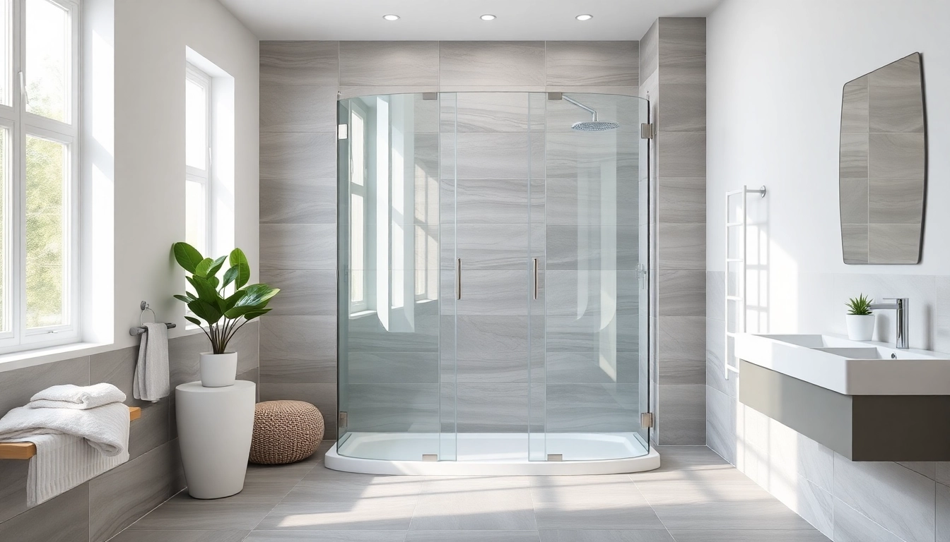 Dusche 100x100 im eleganten Badezimmer mit stylischen Fliesen und natürlichem Licht.