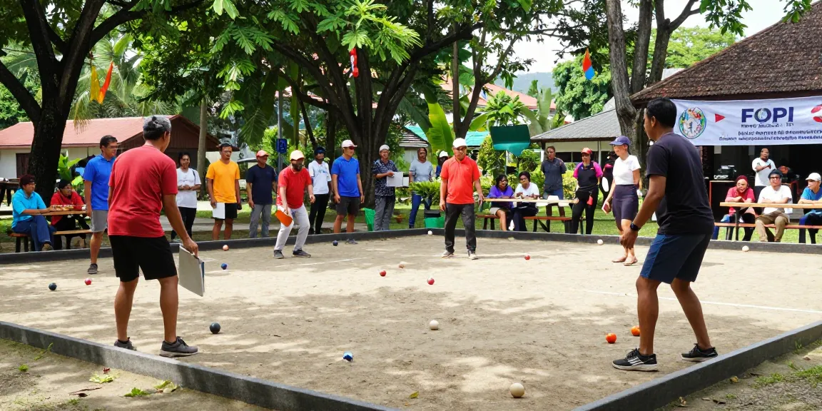 Engaging petanque match event by fopikotamanado.org showcasing vibrant community participation.