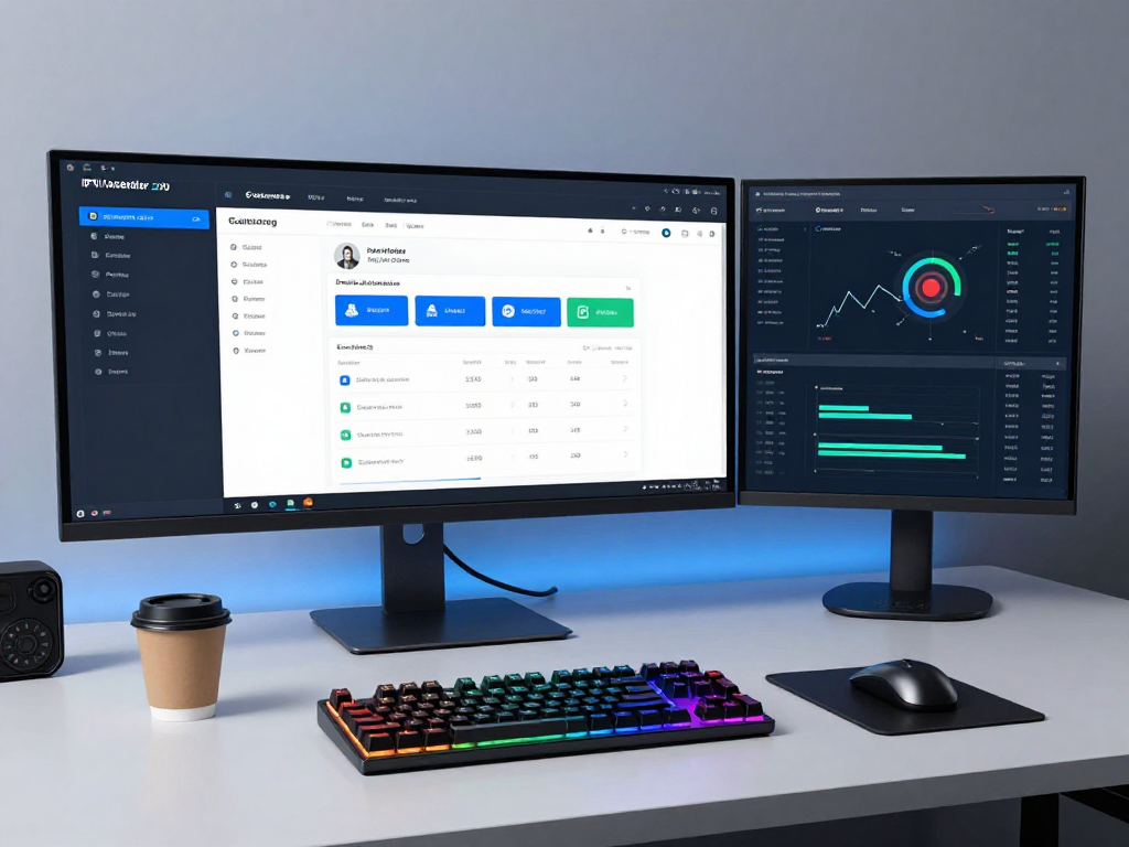 IPTV reseller panel dashboard showcasing user-friendly software for managing subscriptions and credits, reflecting advanced cloud computing technology.