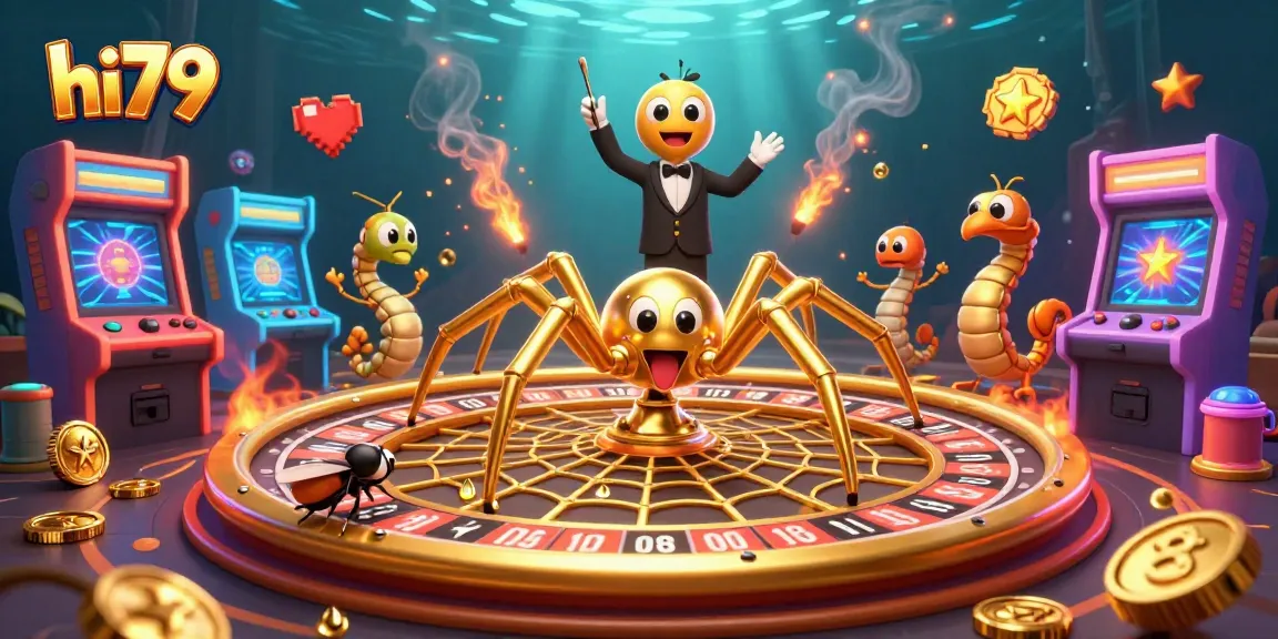 Experience thrilling bets with hi79 at a vibrant, animated casino scene featuring dynamic characters.