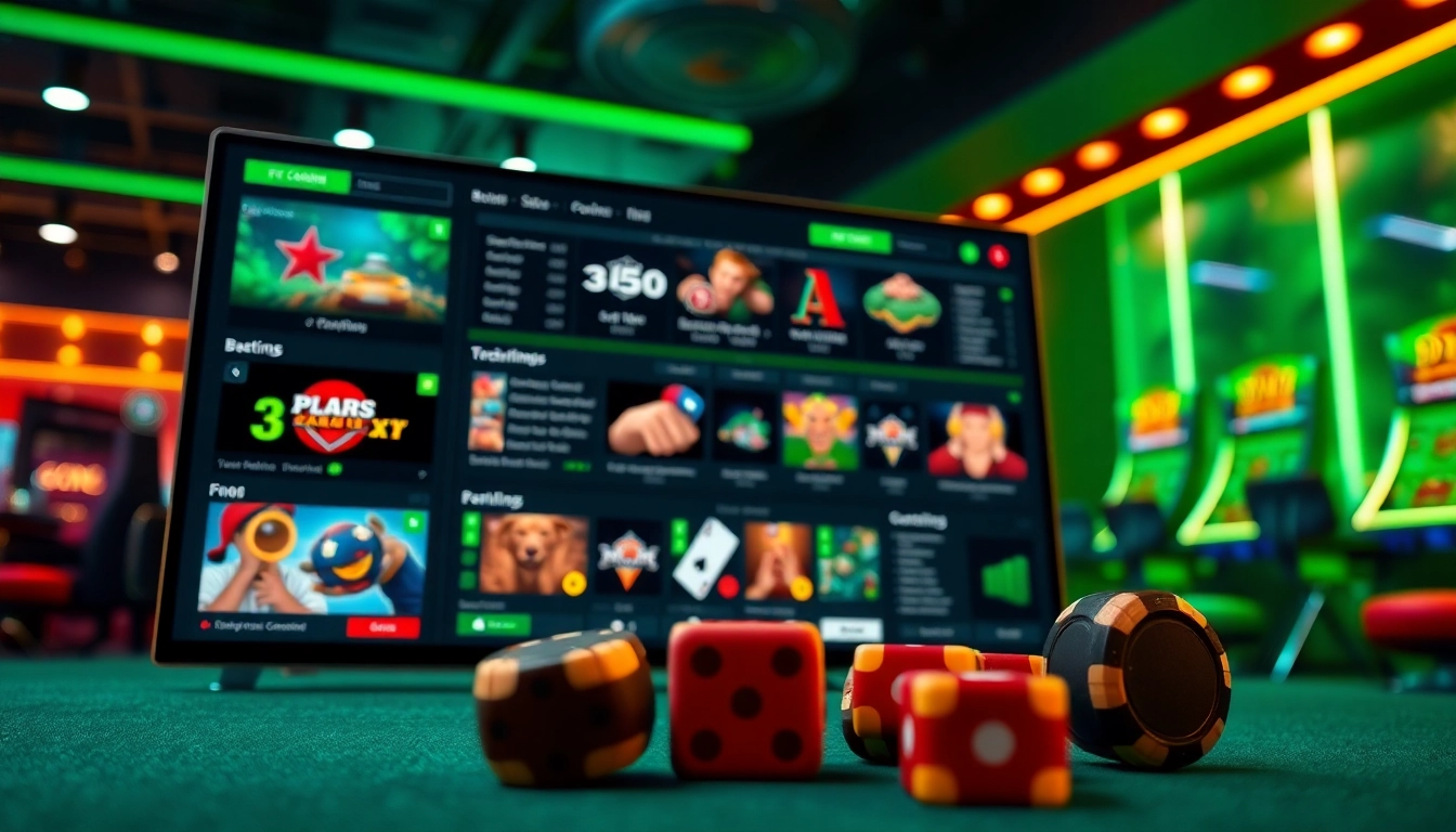 Experience the excitement of tk88win.live with a vibrant online casino interface showcasing top gambling games.