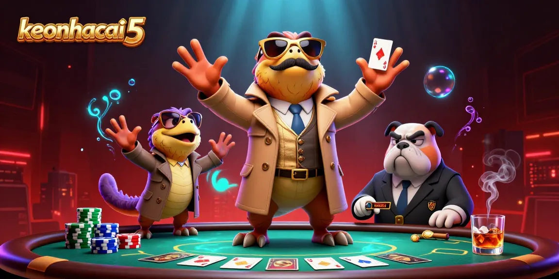 Experience high-stakes fun with keonhacai 5 as raptors attempt a casino entrance.