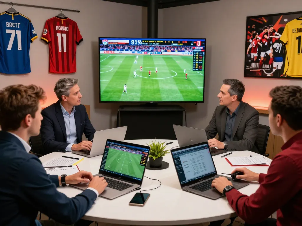 Dynamic sports analysts discussing live strategies for keonhacai5 betting insights.