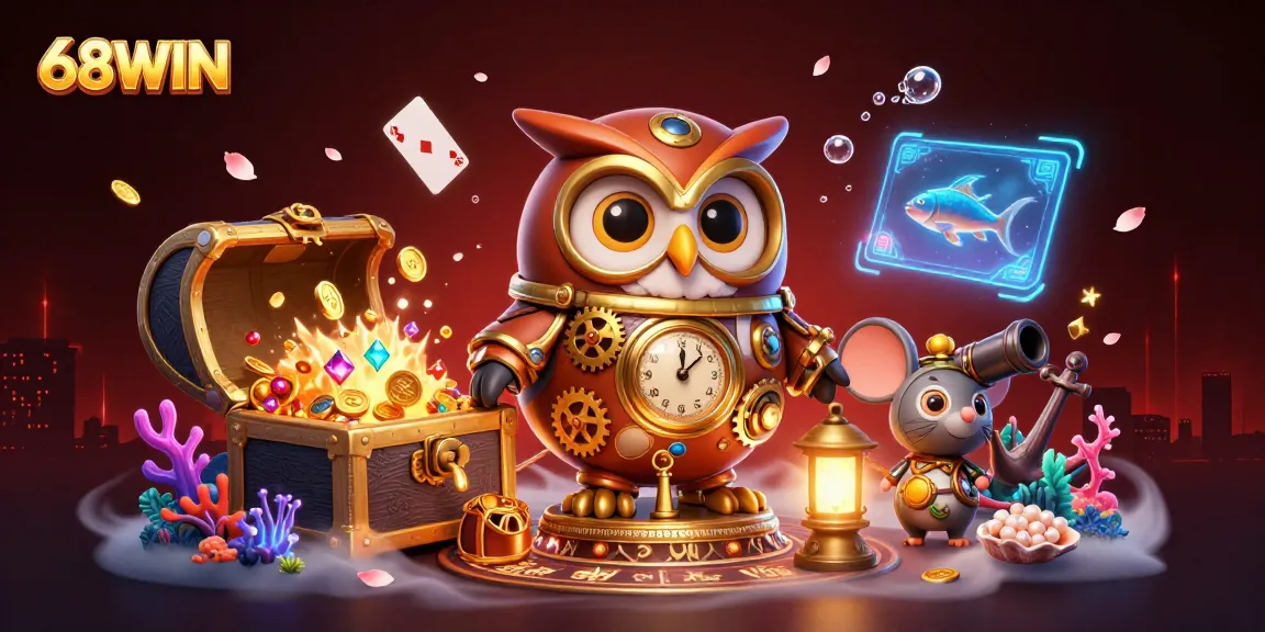 Experience the thrilling gaming adventures at 68WIN with captivating characters and dynamic visuals.