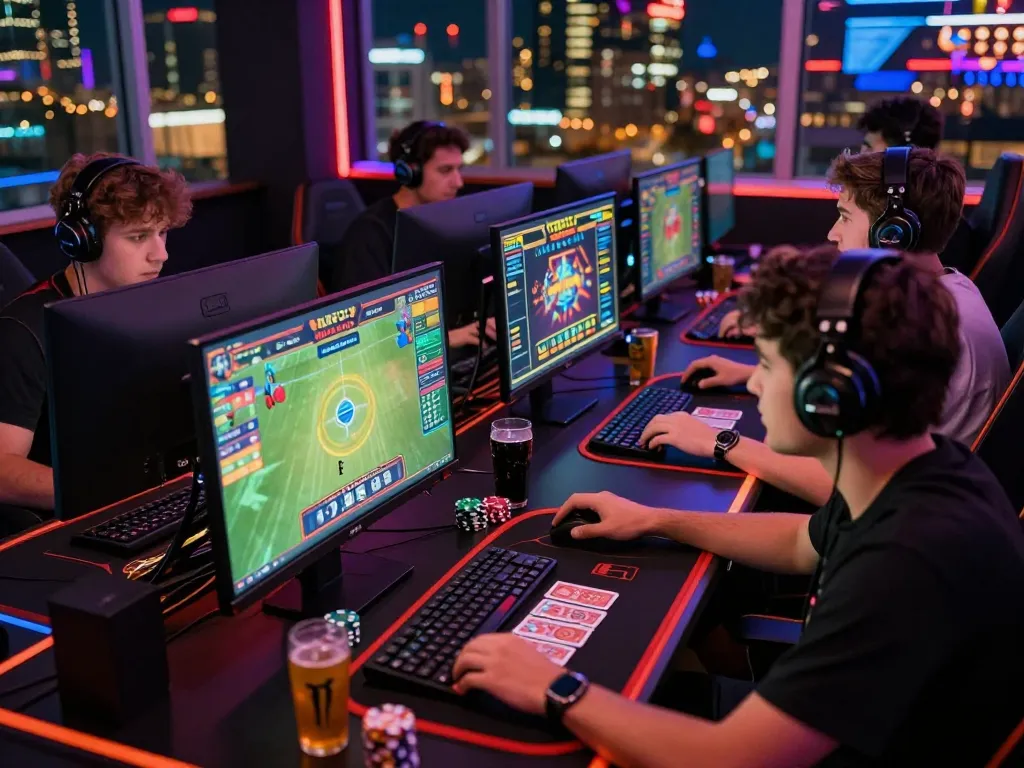 Competitive online gaming setup with vibrant graphics at https://rikbet.in.net/ showcasing sports and casino betting.