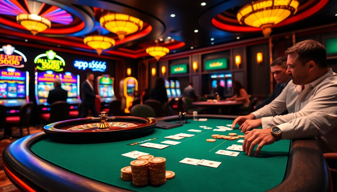 Enhance your gambling experience with app s666 at a luxurious casino table.