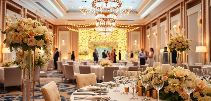 Experience luxurious events at https://www.casablancahire.co.uk/ with elegant decorations and ambient lighting.