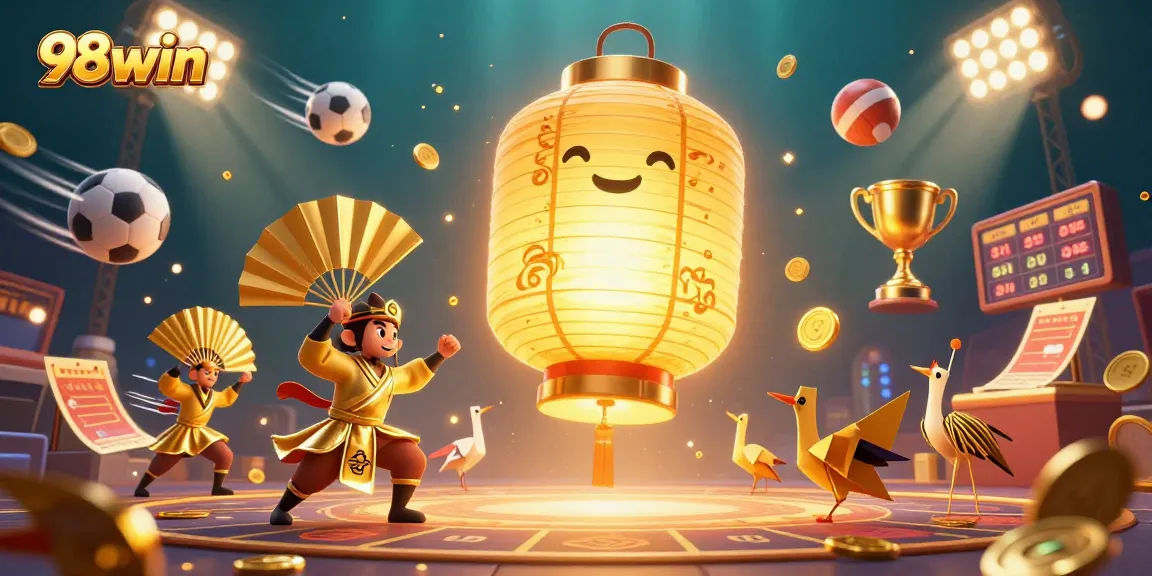 Experience thrilling gameplay at 98win, featuring colorful sports gambling elements and vibrant casino atmosphere.